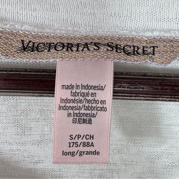 Victoria’s Secret Bombshell Burnout Slub Knit Long Sleeve Tee Shirt White Small - Picture 11 of 14